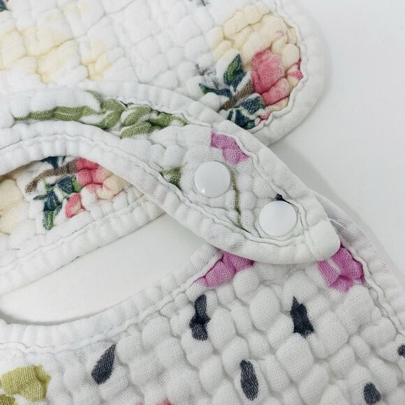 Zainpe Baby Girls 7 Piece Snap Muslin Cotton Absorbent & Soft Feeding Bibs 076 - Picture 4 of 6